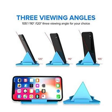 Multicolor Pyramid Mobile Stand Plastic Mobile Holder For Table Size