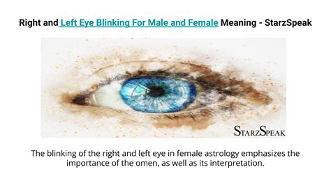 Right And Left Eye Blinking For Male And Female Meaning StarzSpeak By