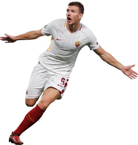 Edin Dzeko AS Roma football render - FootyRenders