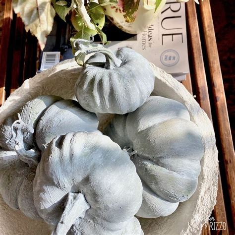 Trash To Terra Cotta Painted DIY Concrete Pumpkin Jennifer Rizzo