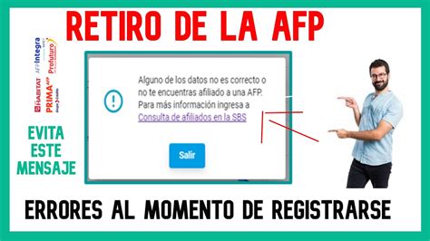 Retiro De La Afp Errores Al Momento De Presentar La Solicitud Youtube