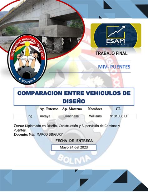 Comparacion DE Vehiculos DE Carga ESCUELA MILITAR DE INGENIERÕA MCAL