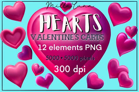 Heart Png Valentine Heart Clipart Love Graphic By Milla Luna Art