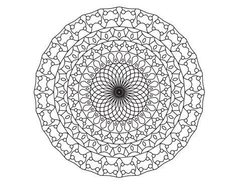 Mandala Zwart Wit Tatoeage Kleurplaat Cirkel Ornamenten