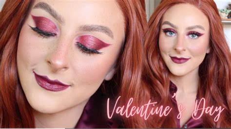 Red Valentines Day Makeup Ft Outfit Inspo Beccaboo Youtube