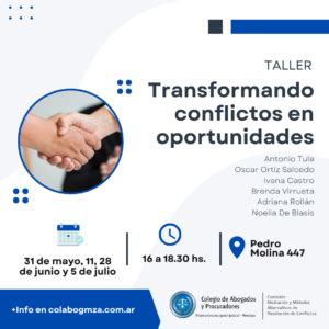 Taller Transformando Conflictos En Oportunidades Colegio De