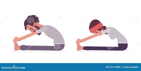 Female Paschimottanasana Easy Variation With Yoga Strap Illustration