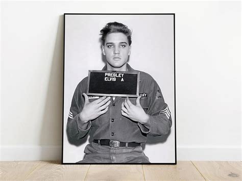 Amazon Vintage Elvis Presley Mugshot Wall Decor Canvas Wall Art