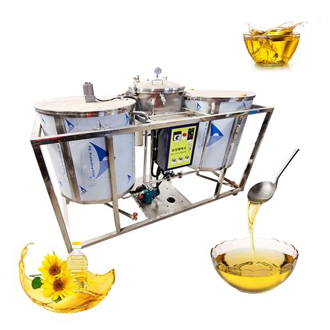 Small Scale Edible Cooking Oil Refining Machine Crude Palm Oil Refinery