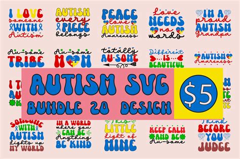 Retro Autism Svg Bundle Graphic By Crafted Wonders · Creative Fabrica