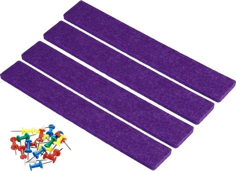 Amazon PATIKIL Felt Bulletin Board Bar Strip 4 Pack Self