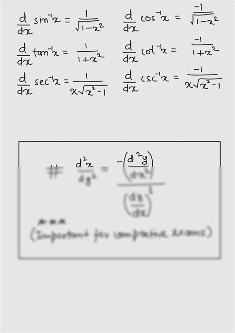 Solution Differentiation Formulas For Jee And Neet Studypool