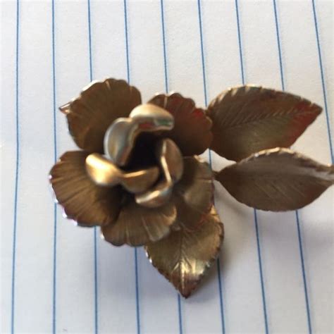 Vintage Gold Rose Pin