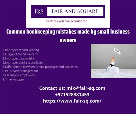 Common Bookkeeping Mistakes Made By Small Business Owners In Dubai Uae