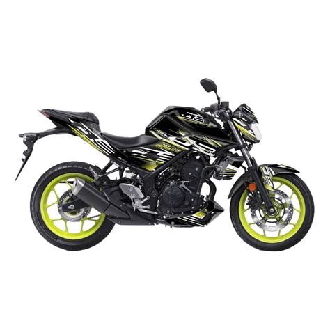 Kit déco Kutvek brillant Mission Noir Jaune Yamaha MT 03 20 21 Pièces