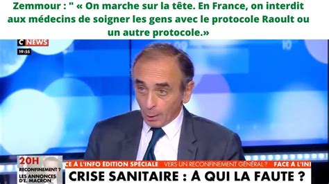 Eric Zemmour En France On Interdit Aux M Decins De Soigner Les