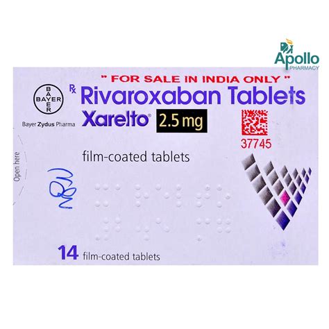 Xarelto 2.5 mg Tablet 14's Price, Uses, Side Effects, Composition