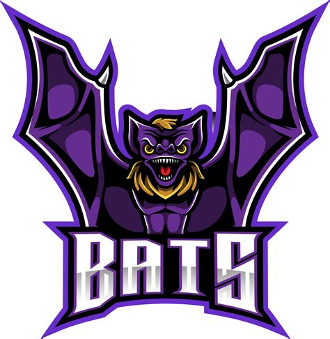 Bat mascot sport logo design By Visink | TheHungryJPEG