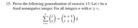 Solved Prove The Following Generalization Of Exercise 13 Chegg