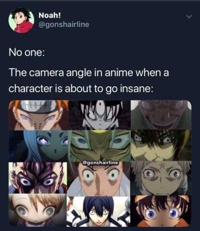 When an anime character is about to go insane | Know Your Meme