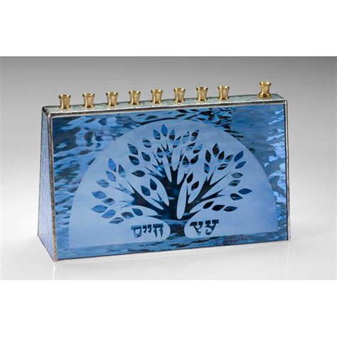 Menorah Judaica Tree Of Life Menorah Stained Glass