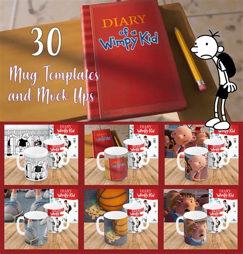 DIARY of a WIMPY KID Mug Templates 30 Templates and Mock up 2480x1122px ...