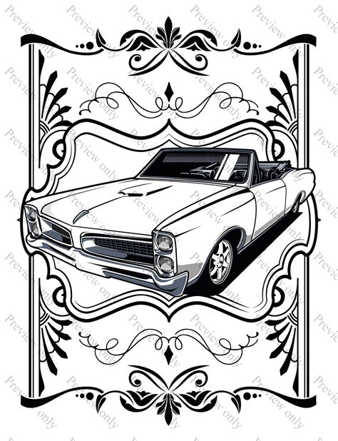 Muscle Cars Coloring Page Sheets 3 Pack Print And Color Etsy Canada