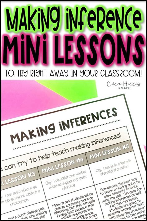 Inference Lesson Plans 5th Grade