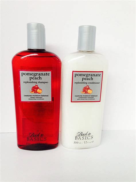 Back To Basics Pomegranate Peach Replenishing Shampoo 12 Oz And Pomegranate Peach Conditioner 12