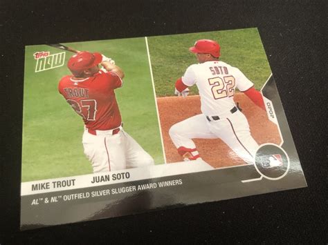 Topps Now Online Exclusive Mike Trout Juan Soto Silver Slugger