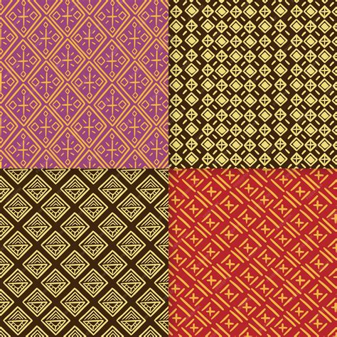 Premium Vector | Set of traditional songket patterns