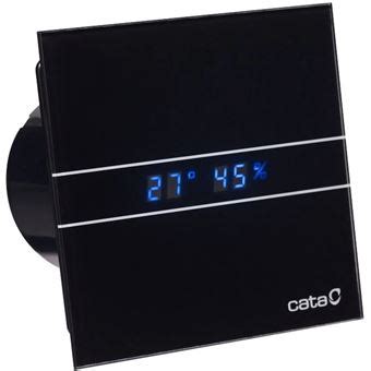 A Rateur Extracteur E Glass Noir Timer Hygro Cata Ventilation Et