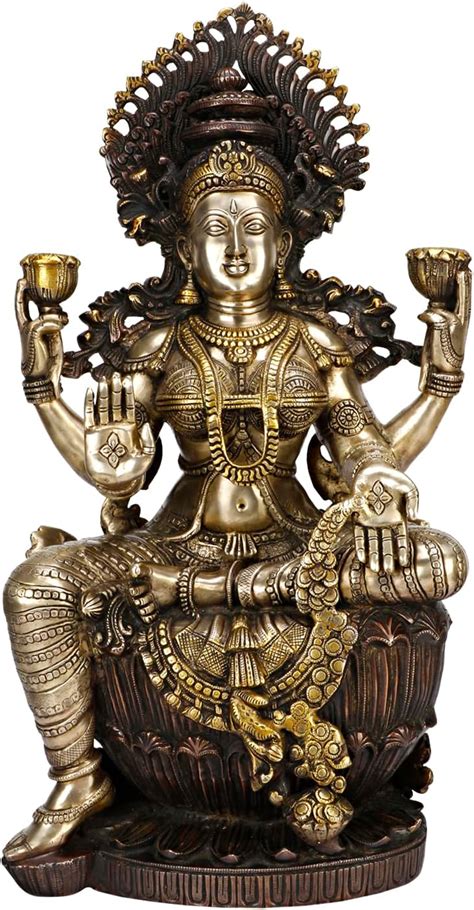 Artvarko Big Brass Laxmi Murti Lakshmi Idol Luxmi Goddess Lakshmi