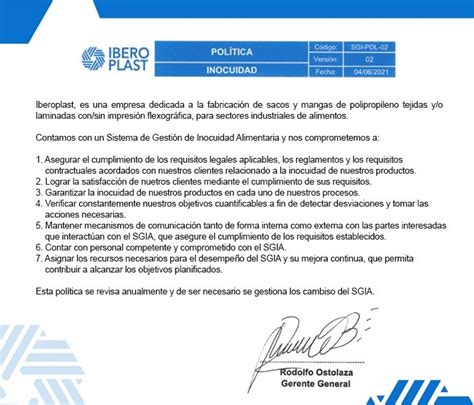 Inocuidad De Nuestros Productos Iberoplast Blog