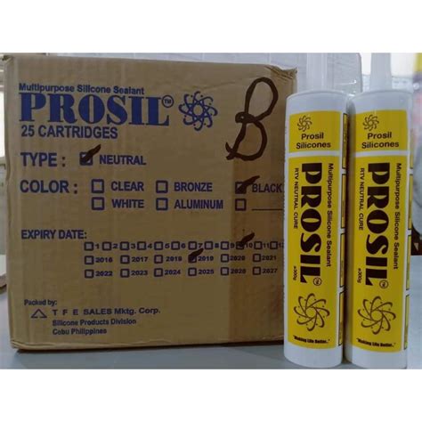 Prosil Multipurpose Silicone Sealant Ml Clear Black Gray White