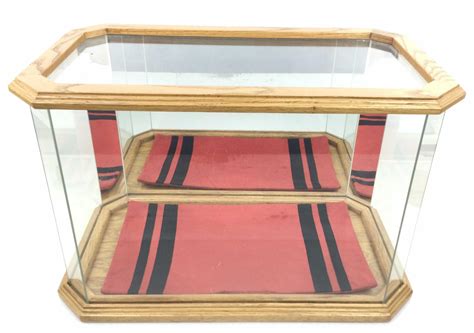 Lot - Wood & Glass Mirrored Display Case