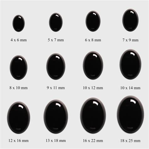 Jual Batu Natural Black Onyx Ukuran X X Mm Oval Mulus Black