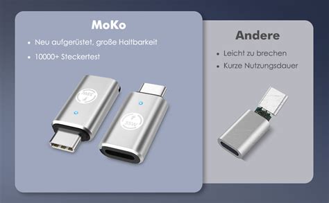 Moko Lightning Buchse Auf Usb C Stecker Adapter St Ck Usb C Auf