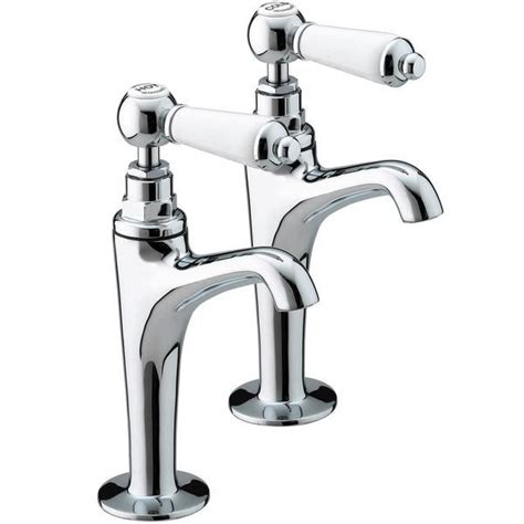 Bristan Renaissance High Neck Chrome Kitchen Pillar Taps