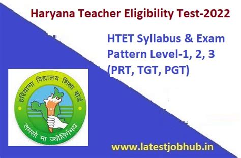 Htet Syllabus Haryana Tet Level Exam Pattern