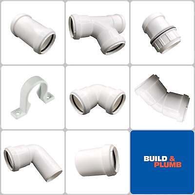 Floplast Mm Push Fit Waste Pipe Fittings White M Pipe Length Ebay