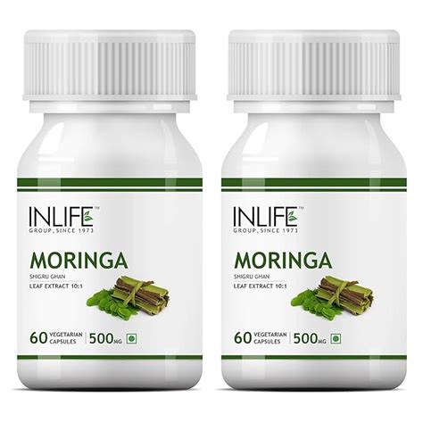 Inlife Moringa Oleifera Leaf Extract Supplement Mg Vegetarian