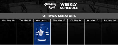 Ottawa Senators Schedule – Pro Hockey Life