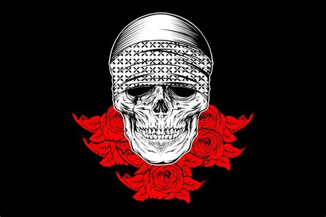 Skull Wearing Bandana