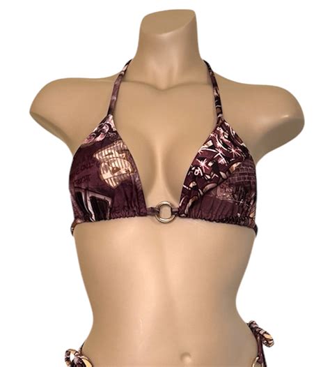 Triangle Bikini Top In Graffiti Print Sandborn Swim