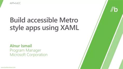 Ppt Build Accessible Metro Style Apps Using Xaml Powerpoint