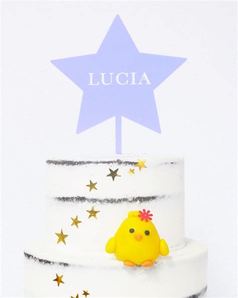 Cake Topper Personalizado Estrella Nombre Marmarina