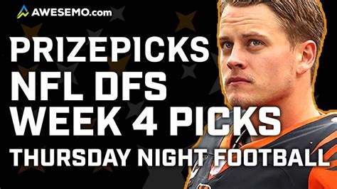 Top Nfl Prizepicks Plays Thursday Night Football Week 4 Jaguars Vs