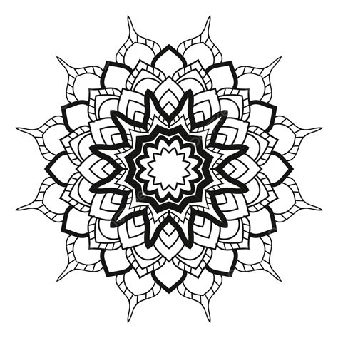 รูปเทมเพลตการออกแบบพื้นหลังโปร่งใส Blackl Mandala Png พื้นหลังตำแหน่ง