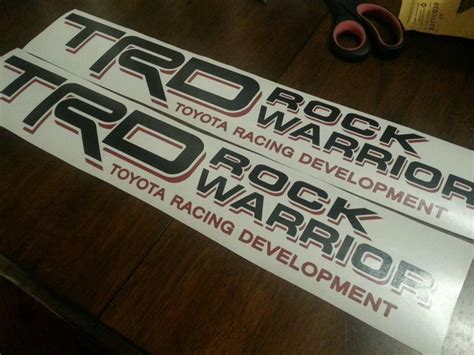 Car Truck Decals Emblems License Frames Motors Toyota Trd Rock